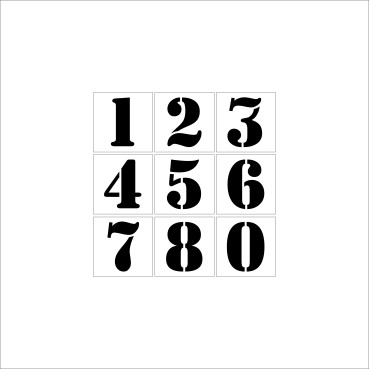 Трафарет цифр 30 см у висоту. Набір. - text_photo_image 8