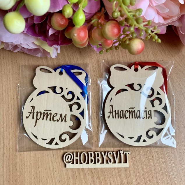 Новорічні іменні кульки «Ажур» Новорічні іменні кульки «Ажур»