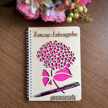 Іменний набір. Блокнот (Гортензія) + ручка - text_photo_image 11
