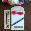 Нотатник + лінійка 15 см+ іменна ручка металева