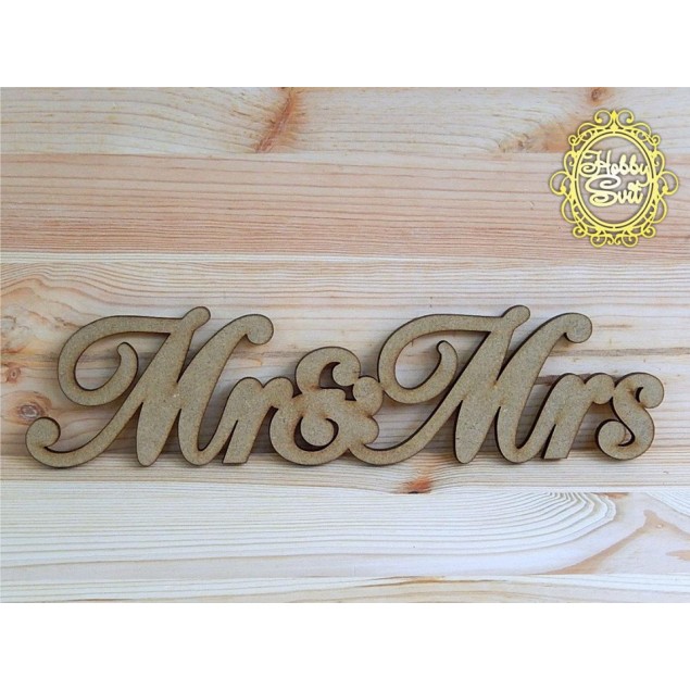 Слово "Mr & Mrs" довжина, 30 см