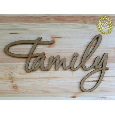 Слово "Family" довжина, 30 см - text_photo_image 1
