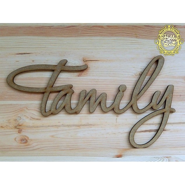 Слово "Family" довжина, 30 см